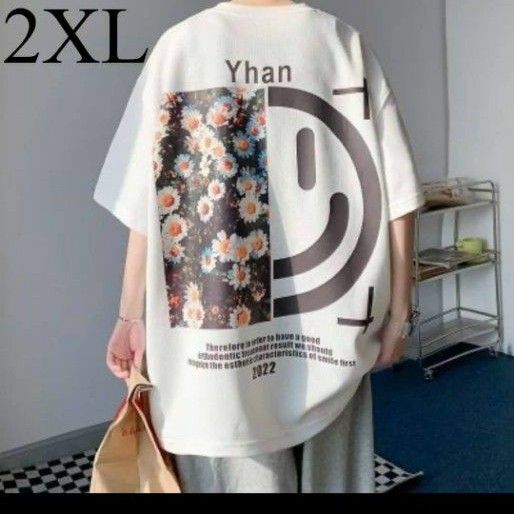 オーバーサイズ　メンズ2XL ホワイト　Ｔシャツ