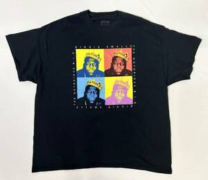 オフィシャル品 良好 THE NOTORIOUS B.I.G. BIGGIE SMALLS TEE ノトーリアス BIG フォトプリント ラップ Tシャツ HIP-HOP 黒 2XL