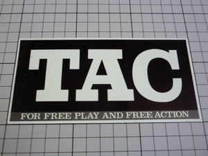 正規品 TAC FOR FREE PLAY AND FREE ACTION ステッカー 当時物 です(149×73mm) ビンテージ 70年代 80年代