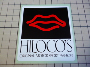 正規品 HILOCO'S ORIGINAL MOTORSPORT FASHION ステッカー 当時物 (74×82mm) 堀ひろ子 ひろこの オリジナルモータースポーツファッション