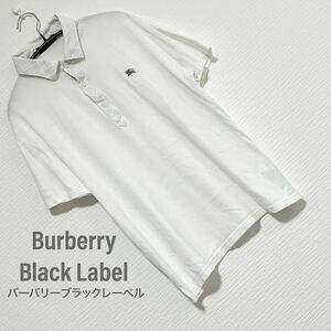 バーバリーブラック レーベル 半袖シャツサイズ2 日本製 BURBERRY BLACK LABEL