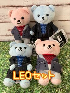 未使用 BEFIRST ビーファースト LEO クマ マスコット 4点セット プライズ ピンク ブルー ぬいぐるみ タグ付き