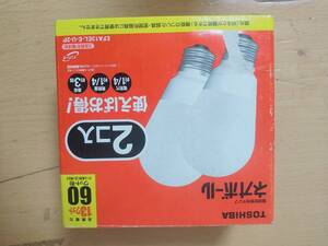 ☆未使用☆　東芝　ネオボール　電球形蛍光ランプ　60ワット形　2個パック　 EFA13EL-E-U-2P　電球色
