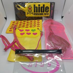 hide　ミュージアム　ラゲッジタグ　チケットケース　通帳ケース　イエローハート　hide MUSEUM