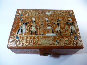 ¶ 古代エジプト ヒエログリフ 小物入れ ¶ ファラオ 小箱 アクセサリー ケース Egypt エジプト
