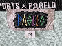 パジェロ PAGELO 春夏モデル 英文字 キャラクター 刺繍 レースアップ 半袖ポロシャツ M ライトエメラルド_画像6