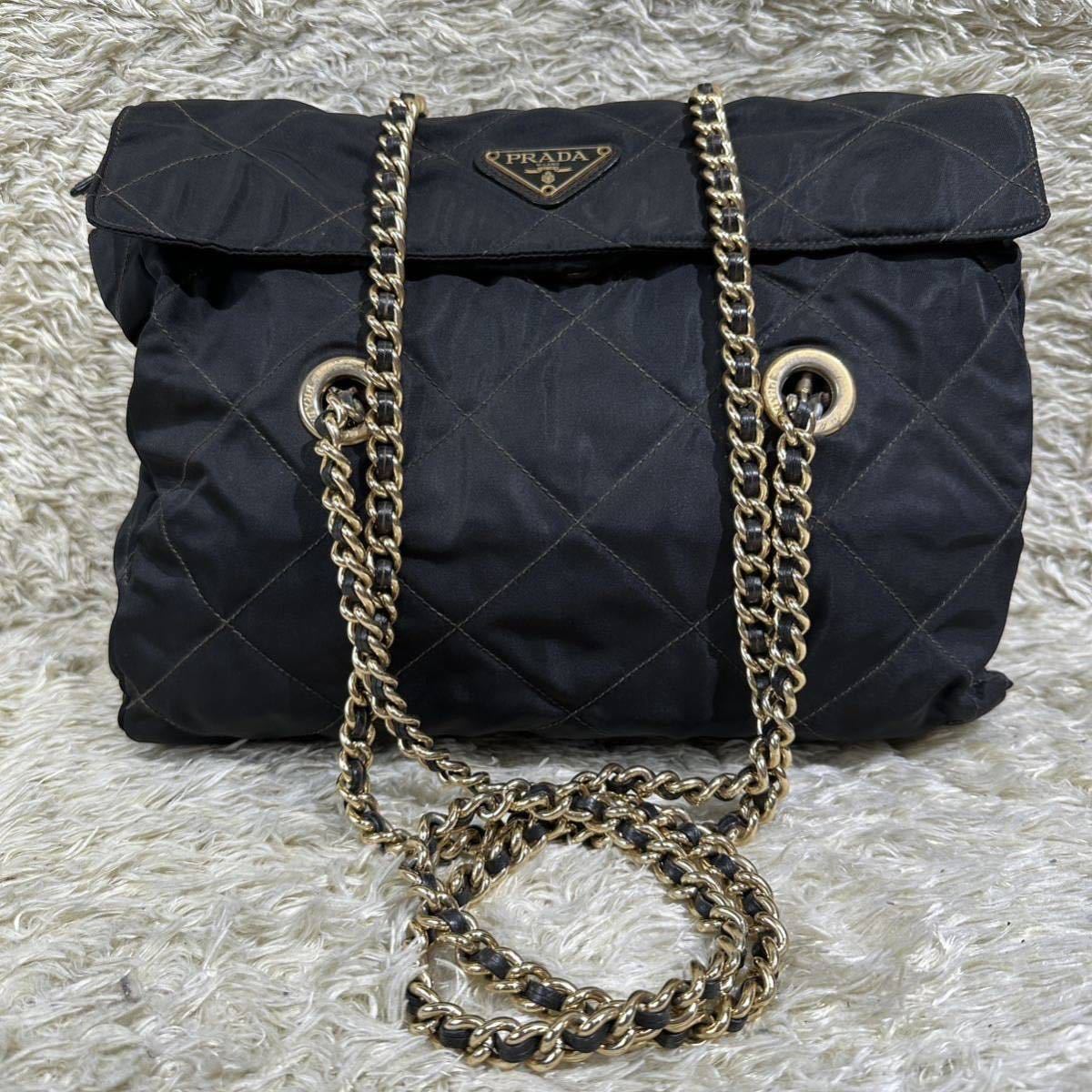 ヤフオク! -「prada プラダ ナイロン チェーンショルダーバッグ」の
