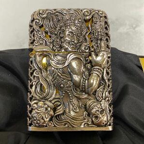 不動明王 全面装飾 フルオーダー フルメタルジャケット Zippo 和柄 和彫り ジッポ ジッポー シルバー ゴールド 銀 金