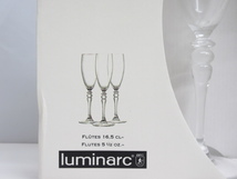 ★YC7617　未使用品　luminarc　グラス　3客セット　リュミナルク　カクテルグラス　ワイングラス　アンティーク　レトロ　送料無料★_画像3