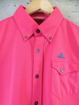 【送料300円可】017c2◆美品です◆吸汗速乾◆adidas golf アディダスゴルフ 半袖ドライシャツ L/ポロシャツ/ジャケット/メンズ/男性/紳士_画像2