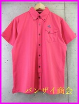 【送料300円可】017c2◆美品です◆吸汗速乾◆adidas golf アディダスゴルフ 半袖ドライシャツ L/ポロシャツ/ジャケット/メンズ/男性/紳士_画像1