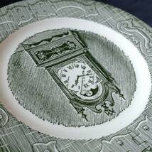 時計の絵柄 飾り皿 洋食器 中皿 UNDERGLAZE MADE IN U.S..A 直径約16㎝ 【3785】_画像7