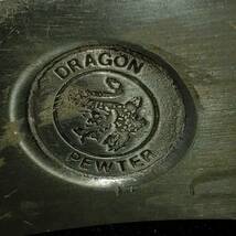 スキットル DRAGON PEWTER マーライオン 携帯用 酒器 アルコールグッズ 幅約8.5㎝ 高さ約12.5㎝ 【3794】_画像7