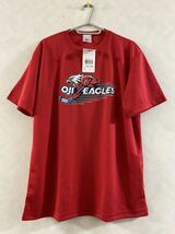 未使用品 王子イーグルス 鷲斗 Tシャツ サイズL ミズノ レッドイーグルス北海道 アイスホッケー OJI EAGLES MIZUNO ice hockey 苫小牧_画像1