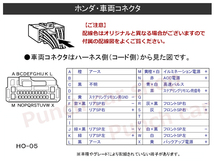 新品 逆カプラ ハーネス HONDA用 24P 変換コネクタ ラジオ ナビ 載せ替え ステアリングリモコン 車速パルス対応 オス PO14S_画像3