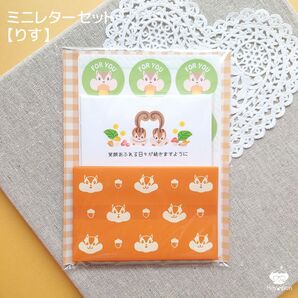 ~笑顔あふれる日々が続きますように~ ミニレターセット【リス】