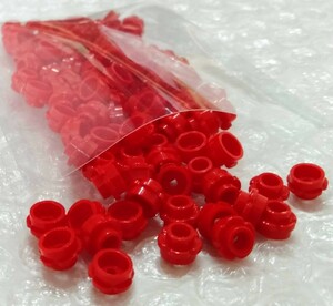 100個　赤　花　LEGO　レゴ　未組み立て　未使用　パーツ　部品　大量
