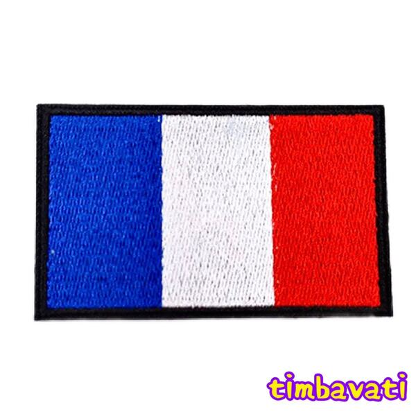 新品【フランス】刺繍 アイロン ワッペン *世界の国旗シリーズ*