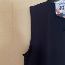 紳士インナーシャツ　V首スリーブレス　Lサイズ　紺色　サンプル品_画像3