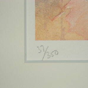 版画 作者不詳 サイン有 リトグラフ 花 逸品 N46の画像5