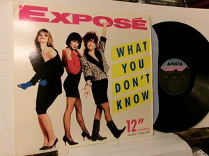 ▲12インチ EXPOSE / WHAT YOU DON'T KNOW (ATOMIC / MIGHT HURT YOU BEAT / RADIO 他) 輸入盤 ARISTA AD1-9837 ハウス◇r50716