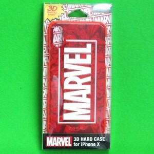 918◆【即決300円／送料無料】MARVEL iPhone X対応3Dハードケース 《MV-93A(コミックス・レッド)》★グルマンディーズ