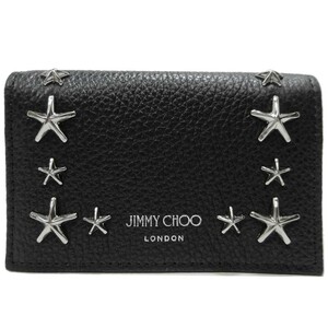  Jimmy Choo футляр для карточек JIMMY CHOO Star заклепки кожа карта держатель футляр для визитных карточек NELLO UUF 000071 BLACK / SILVER женский 