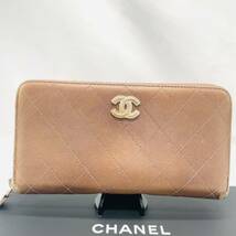 希少　限定　CHANEL シャネル　マトラッセ ラウンドファスナー　長財布　ラウンドファスナー長財布 ココマーク ラウンドジップ_画像2