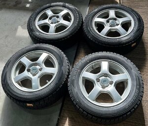 □TRIP 14インチホイール 4-100 5.5J IS39 ダンロップ ウィンターマックス 175/65R14 19年製 スタッドレスタイヤ 4本セット 札幌 T-1170★