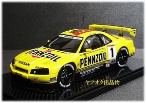 TAMIYA 1/24 NISSAN PENNZOIL NISMO GT-R R34 JGTC 1999 完成品 #2 / タミヤ 日産 ペンズオイル ニスモ 1/43 1/18 1/64 ロックタイト