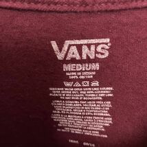 VANS 半袖プリントTシャツ　古着　Mサイズ　ワインレッド_画像3