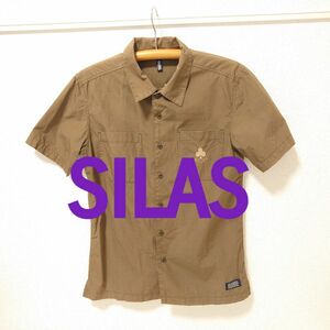 SILAS サイラス Ｍサイズ カーキ半袖シャツボーリングシャツ