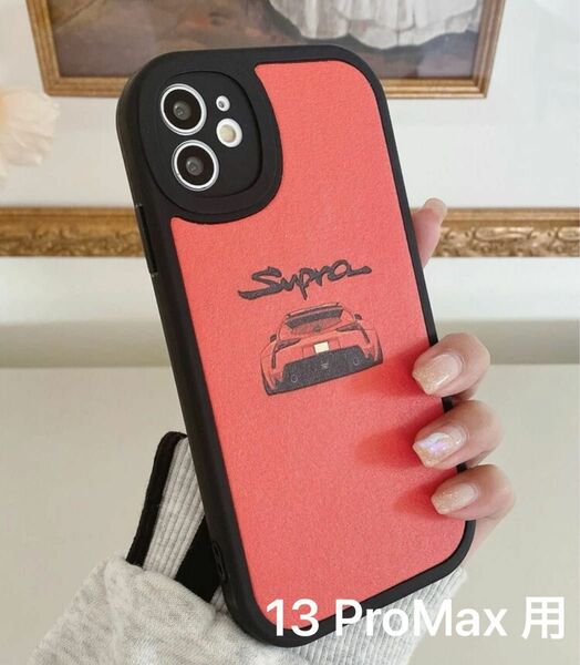 iPhoneケース　13 Pro Max用　レッド　Supraプリント　ケース