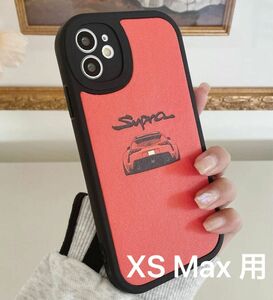 iPhoneケース　XS Max用　レッド　Supraプリント　ケース