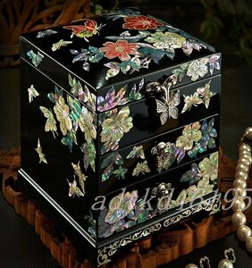  feeling of luxury original handmade made lacquer ware natural shell wooden pearl layer Rucker shell jue Reebok s gem box marriage accessory case box many layer 