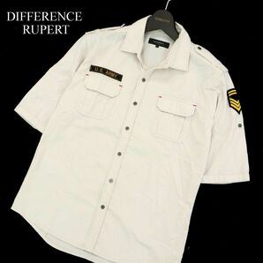 DIFFERENCE RUPERT ルパート 春夏 【U.S.ARMY】 半袖 ミリタリー ワーク シャツ Sz.L メンズ A3T07997_7#Aの画像1