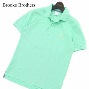 346 Brooks Brothers ブルックスブラザーズ 春夏 SLIM FIT ロゴ刺繍★ 半袖 鹿の子 ポロシャツ Sz.S　メンズ　A3T07986_7#A