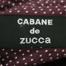 CABANE de zucca カバンド ズッカ 春夏 ドット 総柄★ キュプラ&コットン 半袖 シャツ Sz.S　メンズ　A3T08090_7#A_画像5