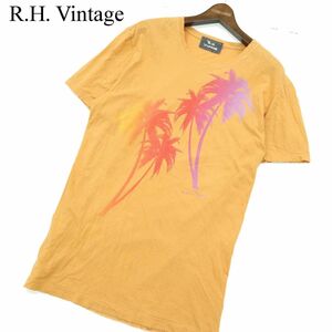 USA製★ R.H. Vintage ロンハーマン ヴィンテージ パームツリー★ 半袖 ダメージ加工 カットソー Tシャツ Sz.L　メンズ　A3T07425_6#D
