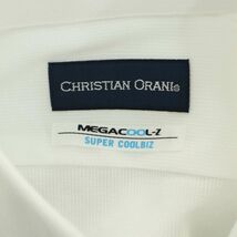 【新品 未使用】 CHRISTIAN ORANI クリスチャンオラーニ COOL BIZ 半袖 シャツ ワイシャツ Sz.S　メンズ 白 ビジカジ　A3T08361_7#A_画像8