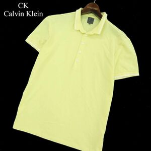 CK Calvin Klein カルバンクライン 春夏 ライン★ 半袖 鹿の子 ポロシャツ Sz.L　メンズ　A3T08315_7#A