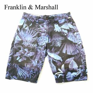 Franklin & Marshall フランクリン＆マーシャル LEO★ SKINNY FIT SHORT リーフ 総柄 ショート パンツ Sz.28　メンズ　A3B03358_7#P