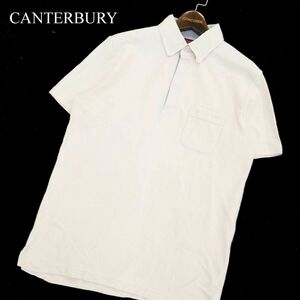 CANTERBURY カンタベリー 春夏 ロゴ刺繍★ 半袖 ボタンダウン ポロシャツ Sz.L　メンズ ラグビー　A3T08950_7#A