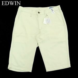 【新品 未使用】 EDWIN Khakis エドウィン GE03SK 春夏 ノータック★ クール ハーフ ショート パンツ Sz.L　メンズ　A3B03616_7#P