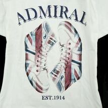 【新品 未使用】 Admiral × Men's Bigi アドミラル × メンズビギ 春夏 ロゴ★ 半袖 カットソー Tシャツ Sz.3　メンズ 白　A3T09058_7#D_画像3