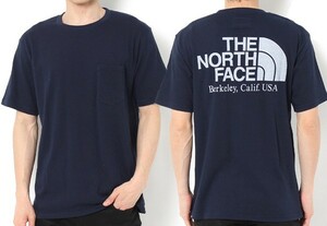 新品 M レア THE NORTH FACE PURPLE LABELノースフェイス 別注 Ｈ／Ｓ Ｌｏｇｏ Ｐｏｃｋｅｔ Ｔｅｅ クルーT（メンズ）M ネイビー Tシャツ