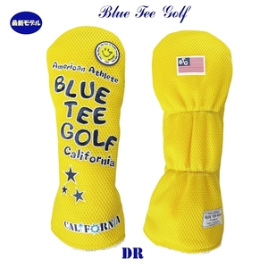 ■送料無料【DR:イエロー】ブルーティーゴルフ【メッシュ スマイル】ドライバー用ヘッドカバー BLUE TEE GOLF DHC-007