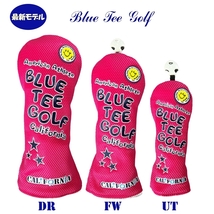 ■送料無料【FW:ピンク】ブルーティーゴルフ【メッシュ スマイル】フェアウェイ用ヘッドカバー BLUE TEE GOLF DHC-007_画像3