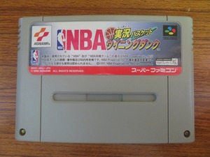 KME12361★SFCソフトのみ NBA 実況バスケット ウイニングダンク セーブデータ有り 起動確認済み クリーニング済み スーファミ