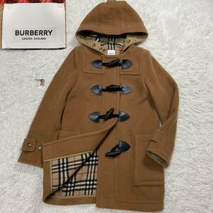 現行☆美品☆ BURBERRY ノバチェック　フーデット　ダッフルコート　M相当